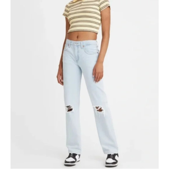 New NWT Levi's Low Pro‎ Mid Rise Straight Light Wash Size 31 - Picture 1 of 14